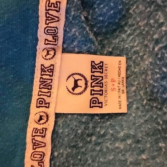 Pink by VS Quarter Zip Pullover Sweater Size Small Blue Long Sleeve - Picture 4 of 4